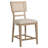 Coriene 7-Piece Counter Height Dining Set with 6 Upholstered Chairs, Beige Oak-107231600
