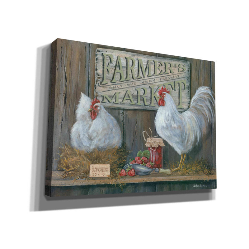 «Farmer's Market» par Pam Britton, art mural sur toile, H 26 po x l 34 po x P 1,5 po