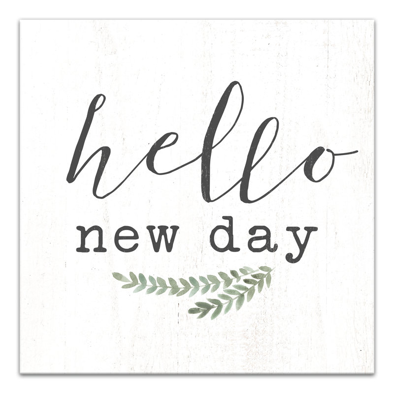 Hello New Day Canvas Print, 12" H x 12" W