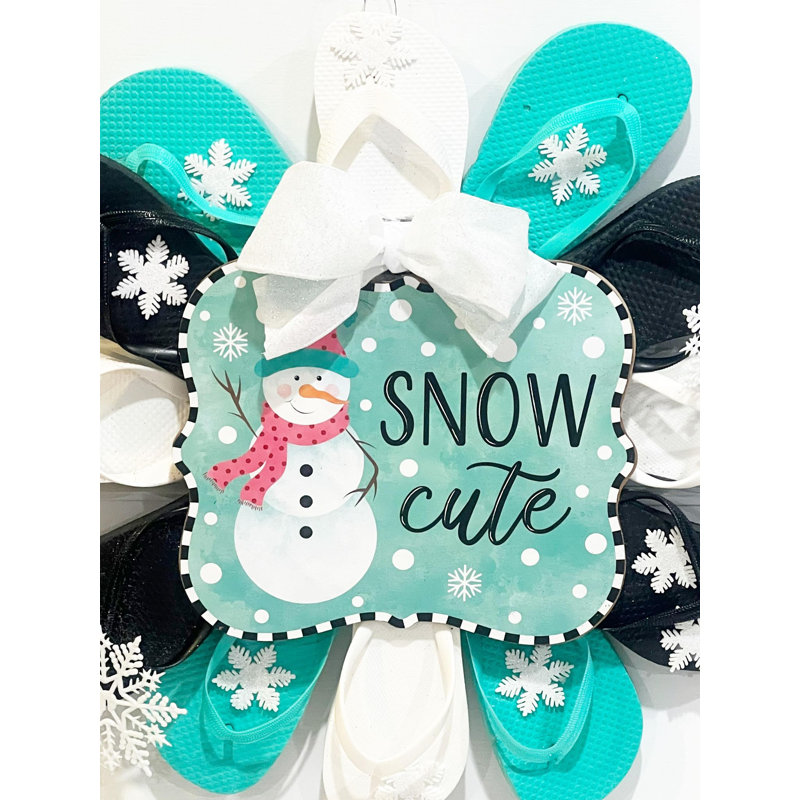 Couronne de bonhomme de neige éclairée