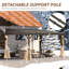 Pergola en aluminium pour terrasse avec toit incliné en acier galvanisé incliné
