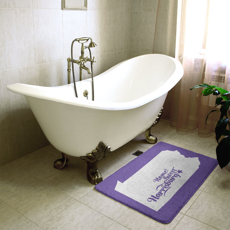 Tapis pour salle de bain harrisburg pennsylvanie, l 17 po x L 21 po, Mauve