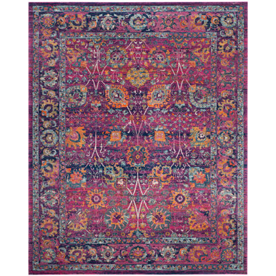 Goldstein Persian Fuchsia Area Rug