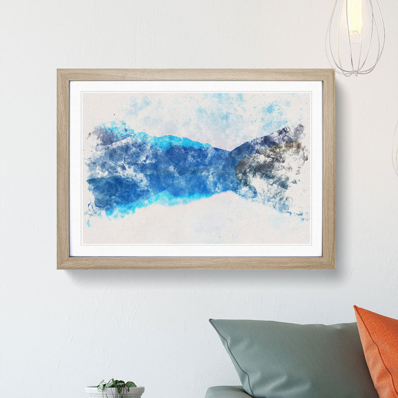 Lake in Haines Alaska - Picture Frame Painting Print, Oak Framed, 45cm H x 63cm W x 2cm D