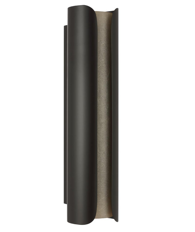 Anne-Marie Barton Armise 18" Sconce with Alabaster, Matte Carbon, 29" H x 7" W x 7.75" D