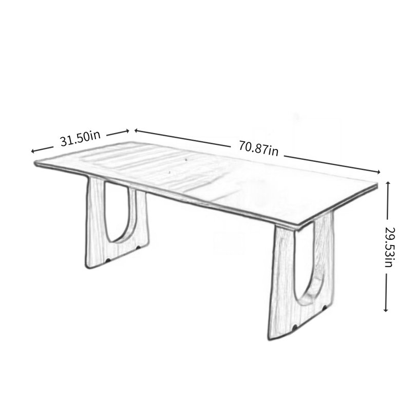 Table de salle à manger Simple Design Burlywood
