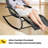 Blizzard Patio Rocking Chair Curved Rocker Chaise Lounge Chair with Pillow-575000892