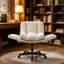 Chaise de bureau pivotante réglable avec accoudoirs réglables à 5 vitesses, chaise de bureau d'ordinateur ergonomique en tissu chenille moderne pour bureau à domicile, maquillage, chambre à coucher-130154708