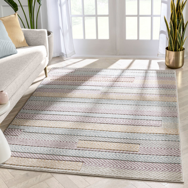 Whoa! Chevron Synthetic Area Rug, Rectangle 120 x 160cm