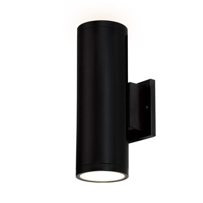 12 Inch Modern LED Matte Black Up And Down Wall Light, Outdoor Wall Sconce Front Door Light Fixture, 2000 Lumen Outdoor Sconce 30 Watt Outside Lights
