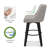 George Oliver Loriell Swivel Counter Stools with Solid Wood Frame-618140947-618140948-618140949