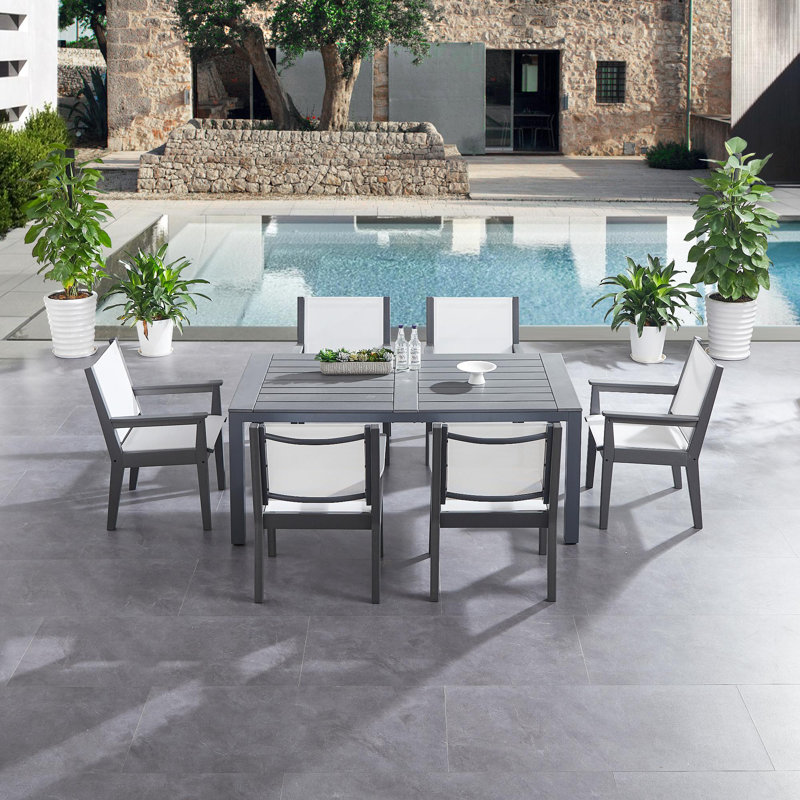 Sharelle Outdoor Dining Set of 7pcs