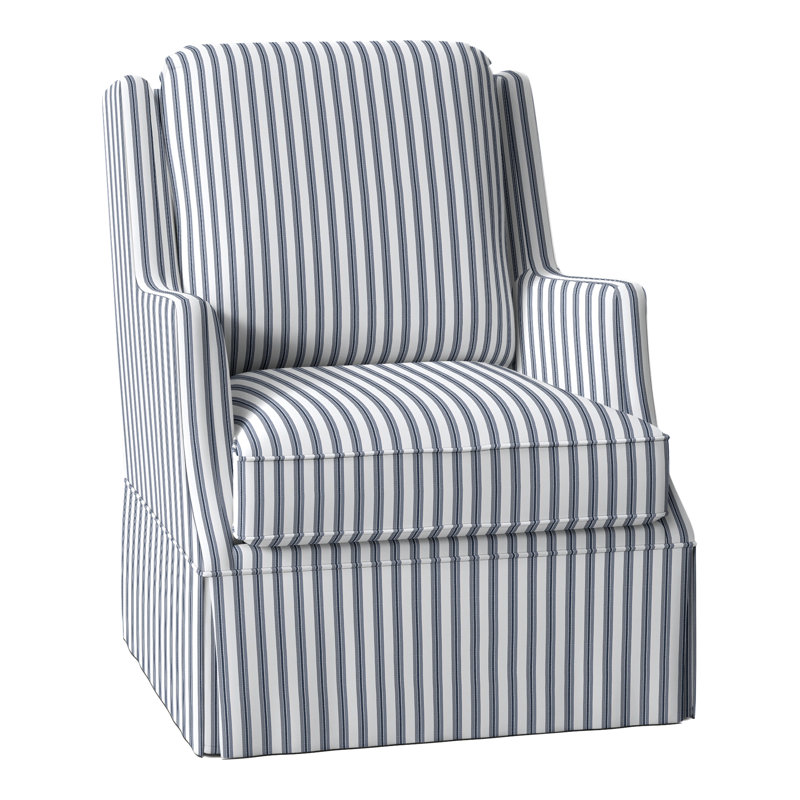 Fauteuil à oreilles pivotant l 31,5 po Savannah, Perigold excel denim