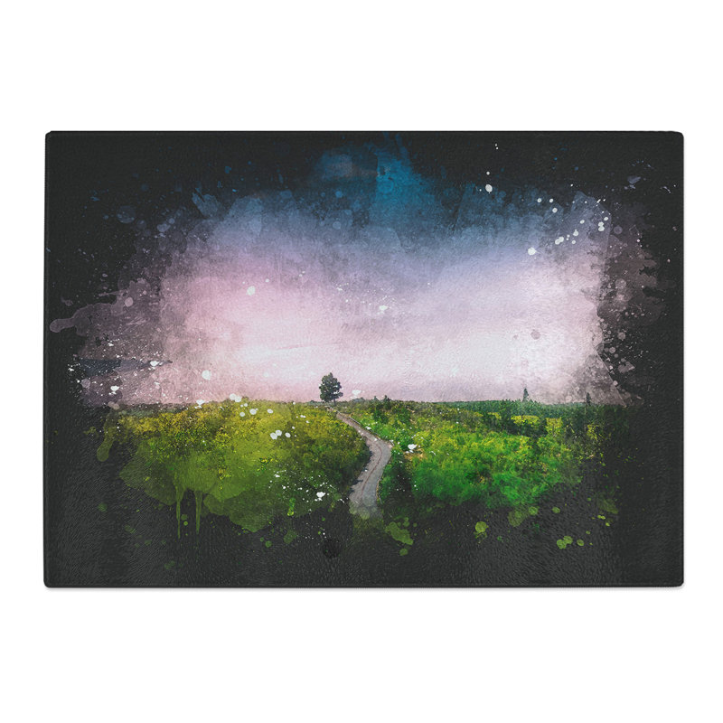 Tempered Glass Driving Through Tenerife Chopping Board, 28.5 cm x 39 cm