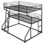 Full Xl Over Twin Xl Over Queen Size Triple Bunk Bed With Long And Short Ladder-591182836