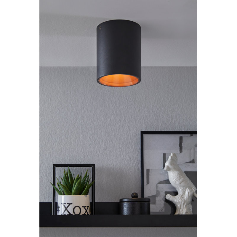 Inri LED Flush Mount, Black/Copper
