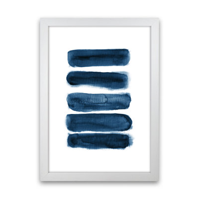 Blue Watercolour Strokes - Print