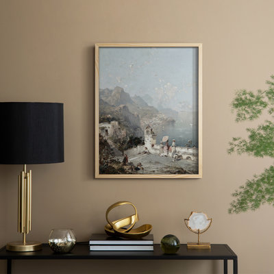 «Vintage Landscape CLXI», reproduction encadrée - bois massif