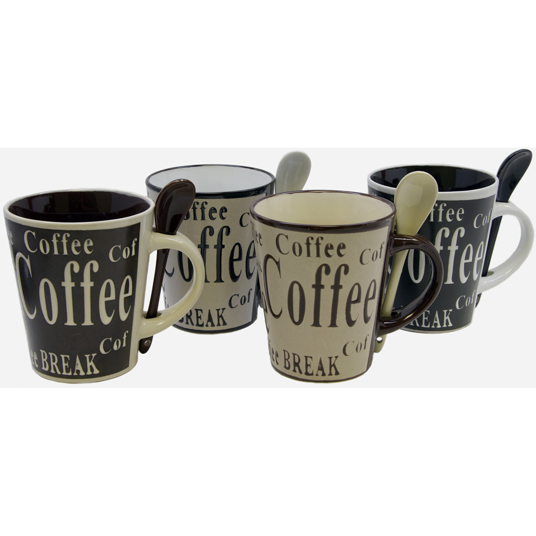 Gibson Bareggio Mr. Coffee 8 Piece Coffee with Spoon Set Gibson