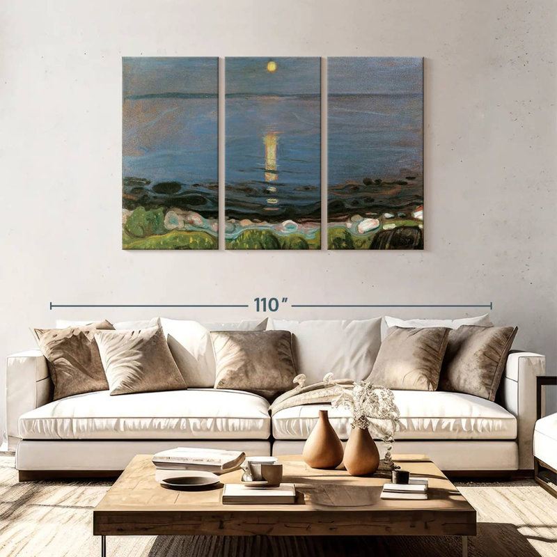Avery Summer Night By The Beach, H 48 po x l 74 po