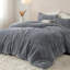 Bedsure King Size Comforter Sets - 3-Piece Double-Sided Fleece Fluffy Cream White Bedding, Cozy Striped Aesthetic for Modern & Guest Bedrooms, All-Season Luxury Home Decor-100517526-100517523