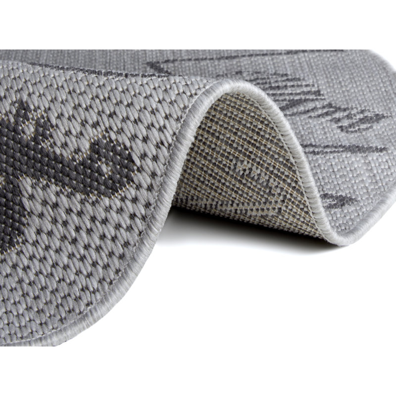 Alvaro Flatweave Grey Rug, Rectangle 120 x 170cm