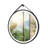 Round Led Bathroom Mirror, Wall Mounted Hanging Vanity Makeup Mirror With Leather Strap, Dimmable 3 Color Temperatures, Anti-fog And Memory Function, Wall Mounted Led Lighted Mirror-1034467871