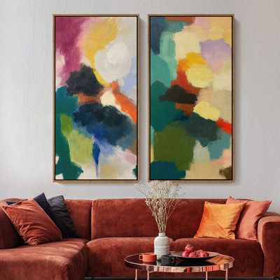 Large Framed Canvas Wall Art Set 60"x30"x2pcs