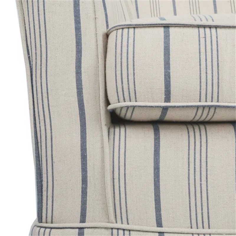 Aajaylah Upholstered Swivel Barrel Chair, White Fabric
