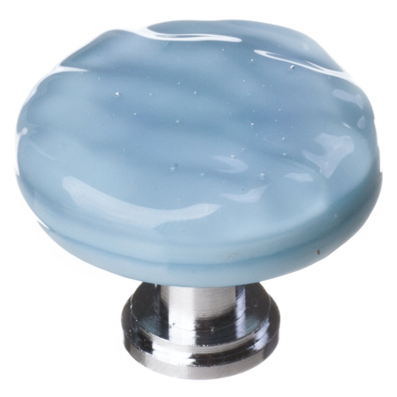 Glacier Square Knob, Oil Rubbed Bronze, Powder Blue, Round