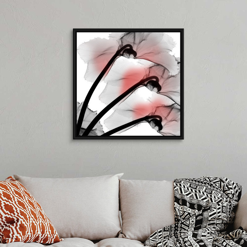 « Coral Luster cyclamen » par Albert Koetsier, reproduction d’art sur toile, Toile avec cadre noir