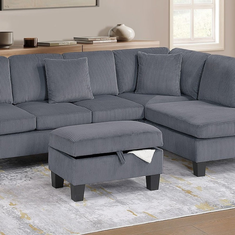 Ensemble de canapé modulaire 3 pièces RAF, Gris foncé