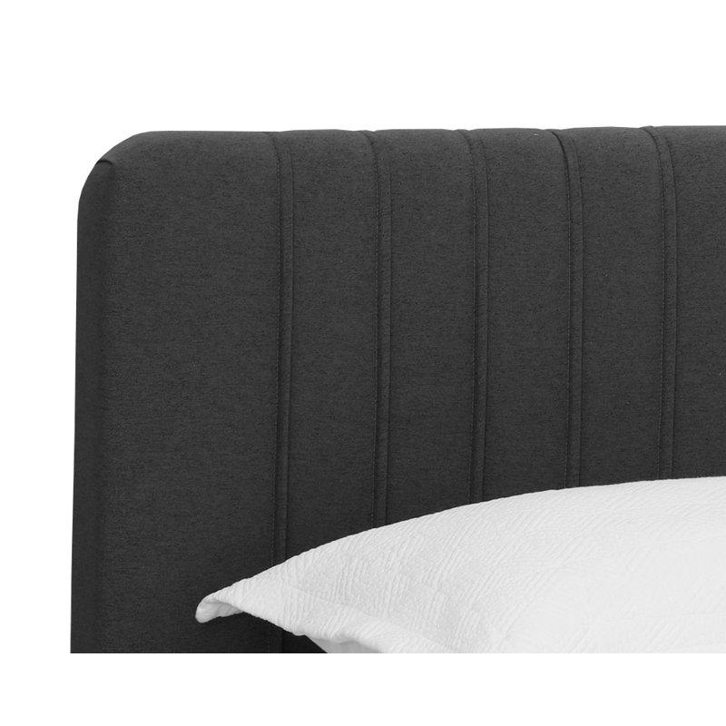 Heidi Upholstered Bed, Queen, Dark Gray