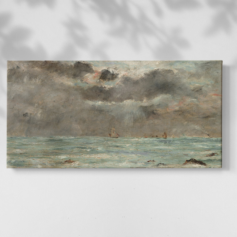Série nautique-CCCCLXIV- Toile tendue avec châssis - Prêt à accrocher, H 16 po x l 32 po