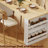 Kitchen Island With Extendable Dining Table For 2-6 People, White, Double Storage, 2 Lockable Wheels, Drawers, Side Storage Area 82.7 Inch 2-6, Double Ac Outlets, 1 , Type-C, Compartment, Material-867136128