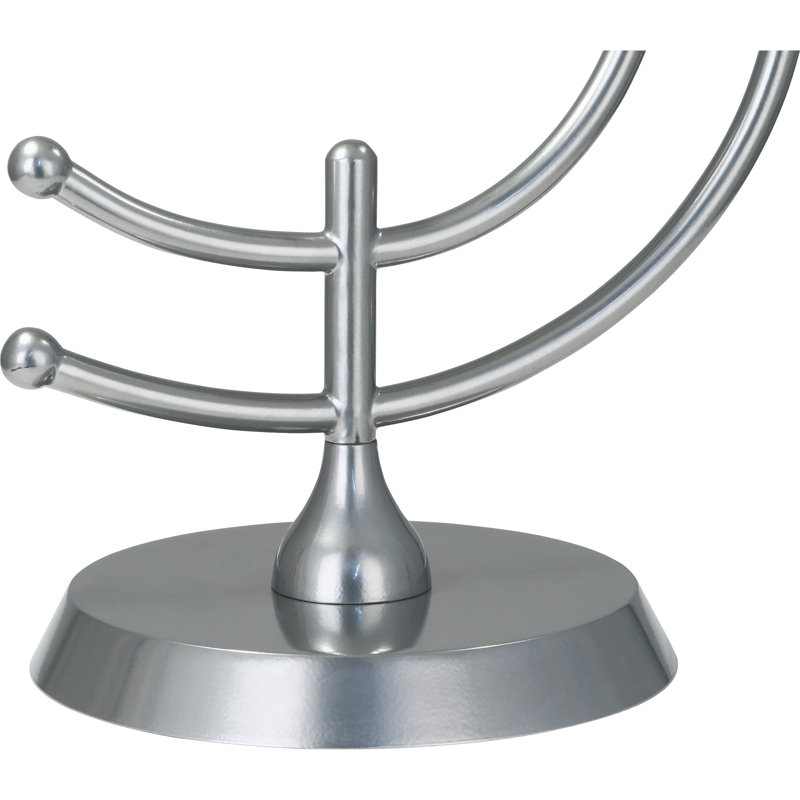 Charlee Desk Table Lamp, Raven Black, Chrome