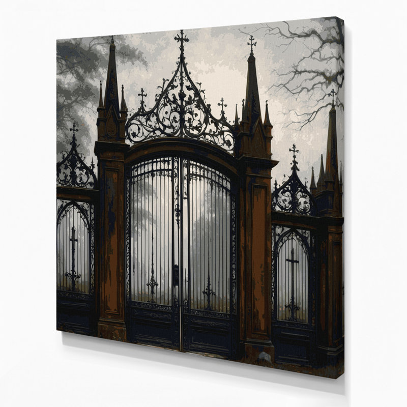 Art d'Halloween sur toile, portes d'Halloween, H 16 po x l 16 po