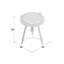 Table d'appoint latérale en métal avec horloge et plateau en verre transparent Wyble-1521388242-1521388243