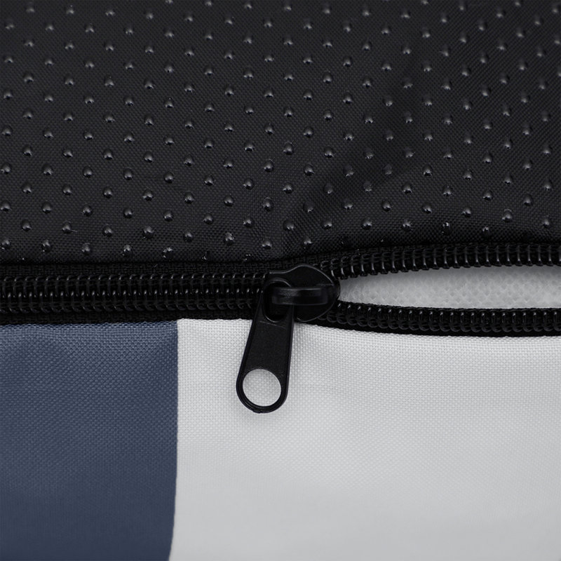 Navy and White Striped Canvas Orthopedic Outdoor Dog Bed