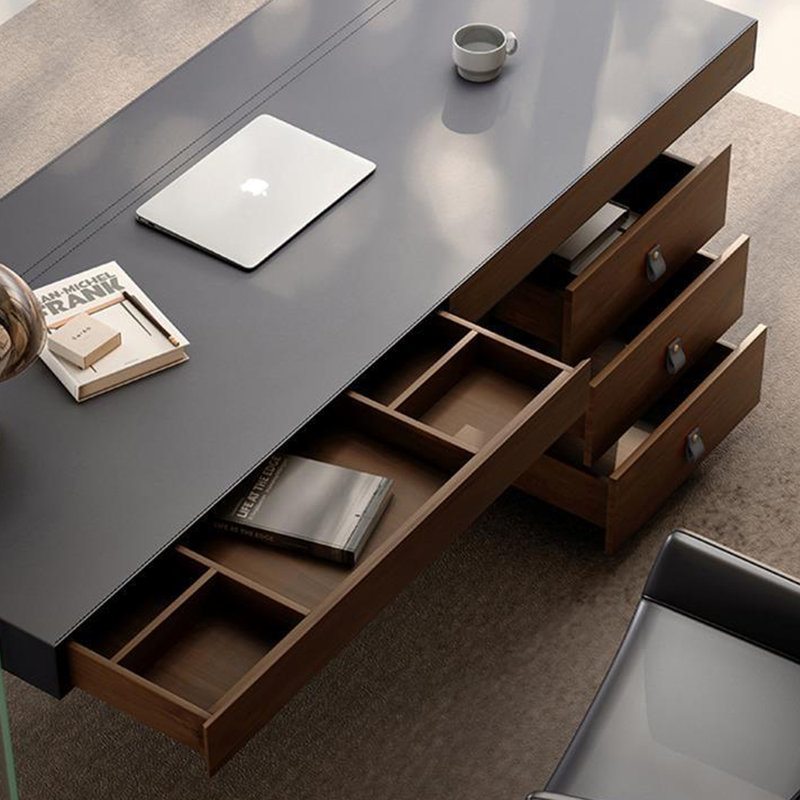 Bureau minimaliste moderne, H 29,53 po x l 55,12 po x P 27,56 po