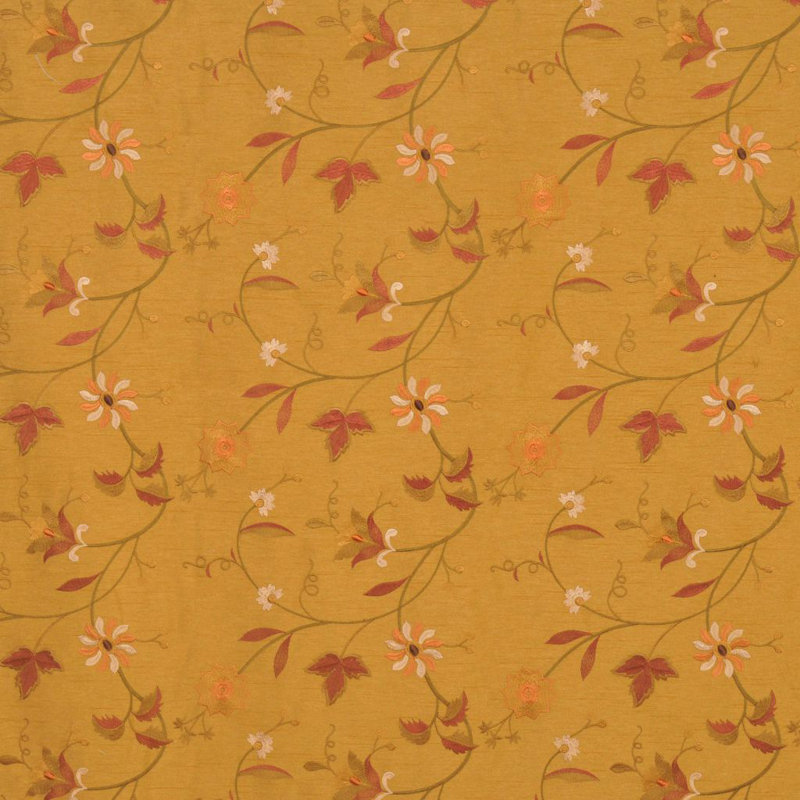 Suite Samberg Floral/Foliage Fabric, Dark Gold