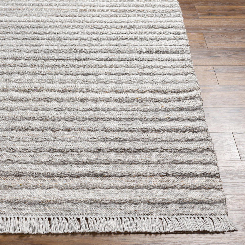 Tapis brun uni en polyester tissé à plat à la main Crumrine, Rectangle 12 pi x 15 pi