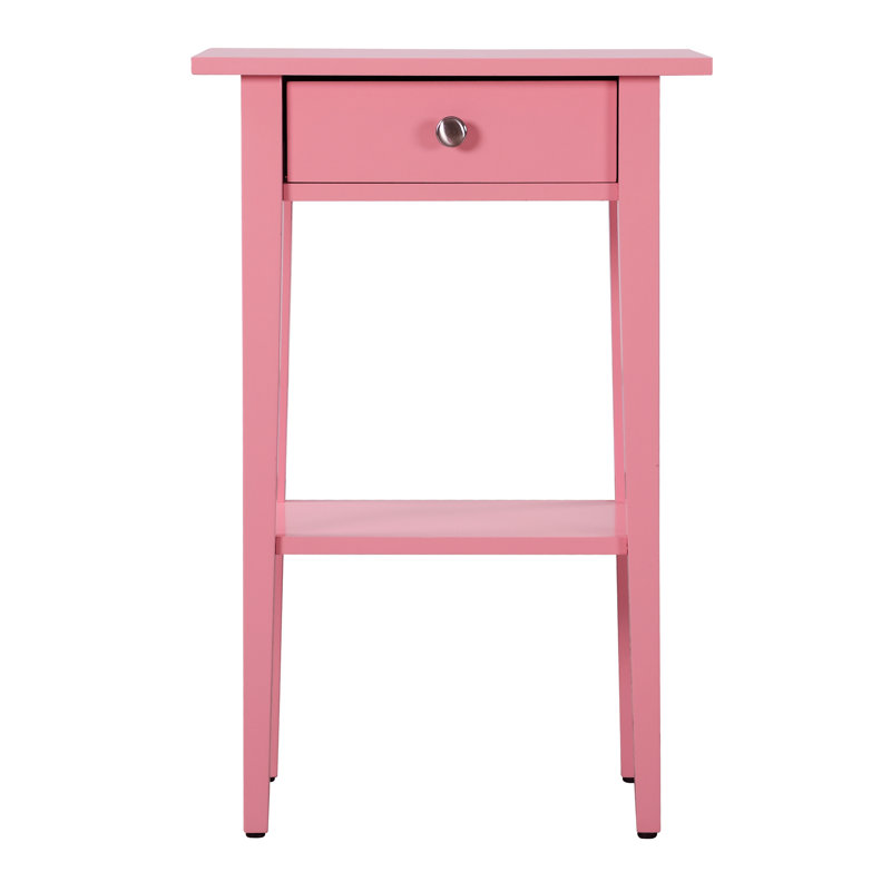 Charmante table de chevet rose avec une touche de modernité - 28 po de hauteur, 18 po de largeur, 14 po de profondeur qui ajoute une touche chic à votre espace. Rehausse la structure esthétique de la décoration contemporaine pour une performance durab