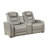Danykah Leather Console Loveseat Light Gray-204574208