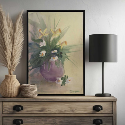 «Flower in Purple Vase» par Stephen Calcasola, reproduction d'art