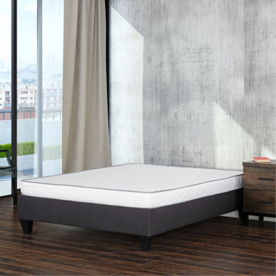 6 in. Reversible Twin Size Foam Mattress in a Box, High-density Foam Double Sided Quilted Mattress, White