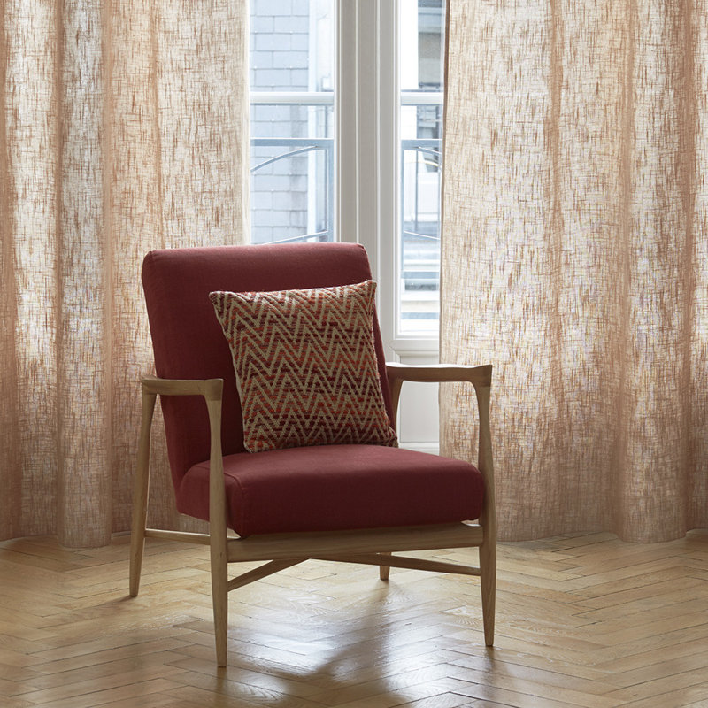 Bellevue Semi Sheer Single Curtain Panel, Grey, 350 W x 275 D cm