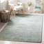 Tapis bleu clair en laine / coton touffeté à la main Moniz-1824894183