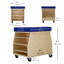 Tabouret mobile Birch - naturel / bleu