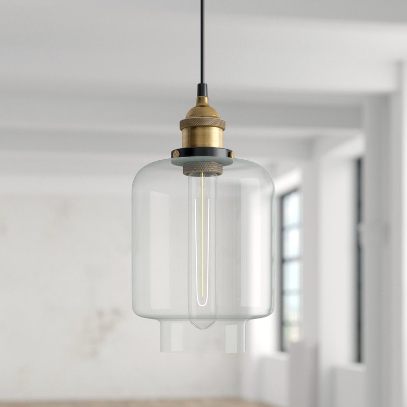 1 - Light Antique Brass Jar Pendant
